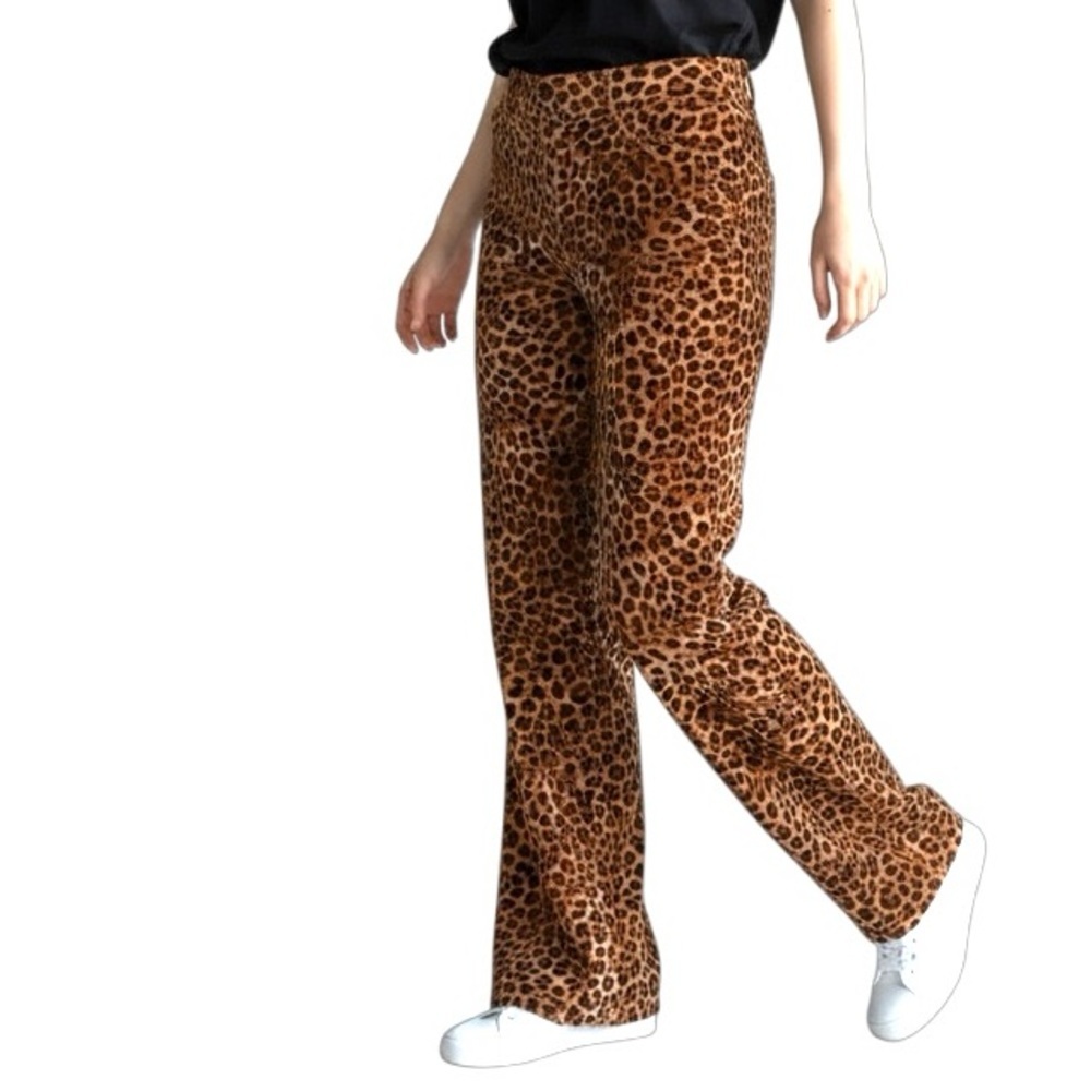 CHARTER CLUB Lexington Stretch Straight Leg Leopard Print Pants Size 6